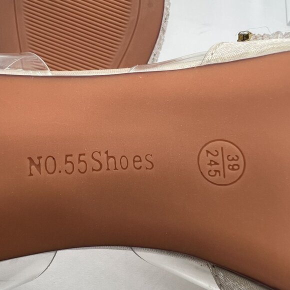 No.55 Shoes Womens 8.5 Crystal Butterfly Bow Pointed Toe Slingback Sphere Heels - Picture 12 of 16